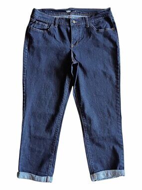 OLD NAVY Women's Skinny Cropped Denim Jeans Stretch Dark Sz 10 Regular